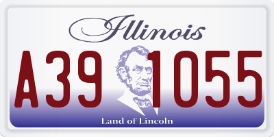 IL license plate A391055