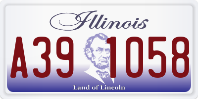 IL license plate A391058