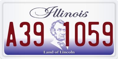IL license plate A391059