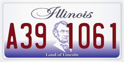 IL license plate A391061