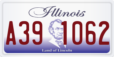 IL license plate A391062