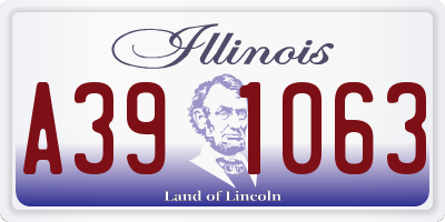 IL license plate A391063