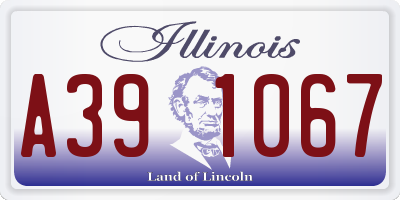 IL license plate A391067