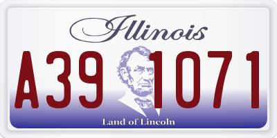 IL license plate A391071