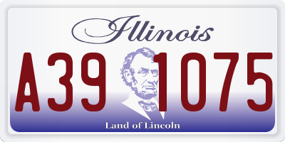 IL license plate A391075