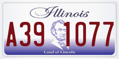 IL license plate A391077