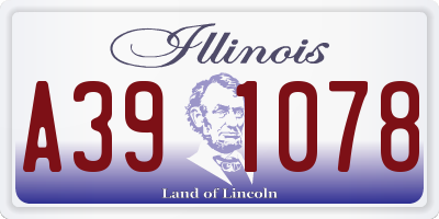 IL license plate A391078