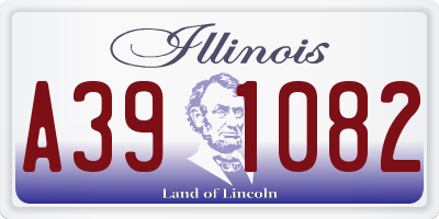 IL license plate A391082