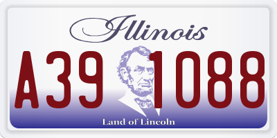 IL license plate A391088