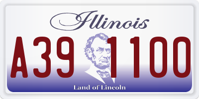 IL license plate A391100