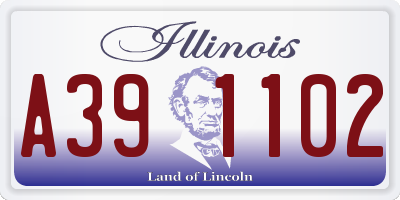 IL license plate A391102
