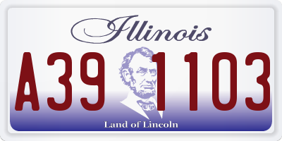 IL license plate A391103