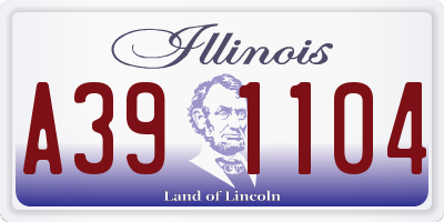 IL license plate A391104