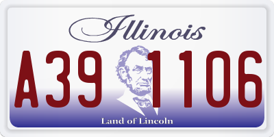 IL license plate A391106