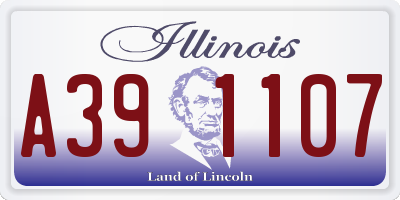 IL license plate A391107