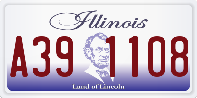 IL license plate A391108