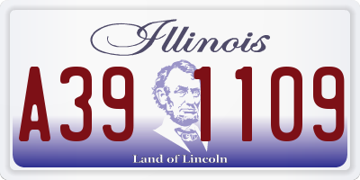 IL license plate A391109