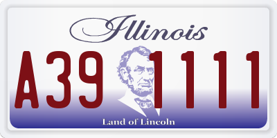 IL license plate A391111