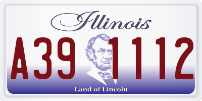 IL license plate A391112