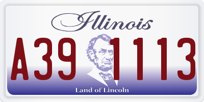 IL license plate A391113