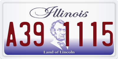 IL license plate A391115