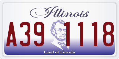 IL license plate A391118