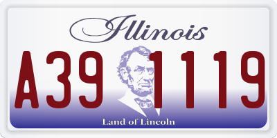 IL license plate A391119