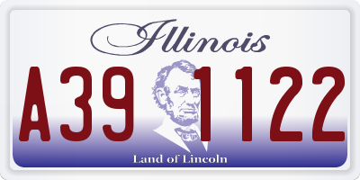IL license plate A391122
