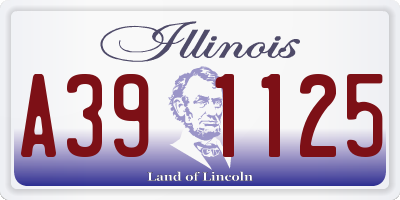 IL license plate A391125