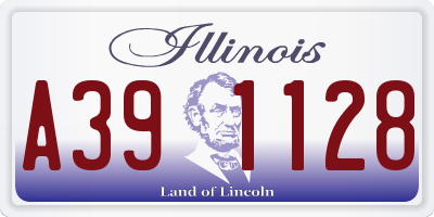 IL license plate A391128