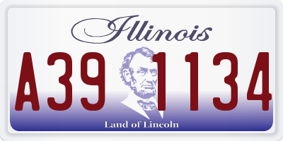 IL license plate A391134
