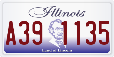 IL license plate A391135