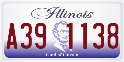 IL license plate A391138