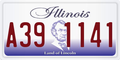 IL license plate A391141
