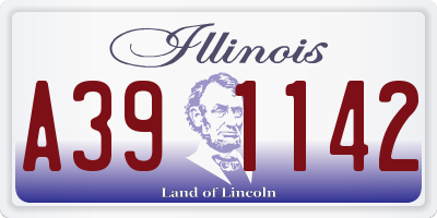 IL license plate A391142