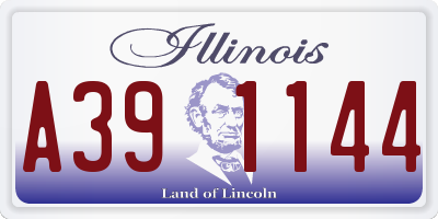 IL license plate A391144