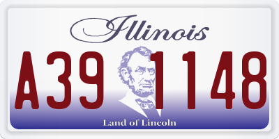 IL license plate A391148