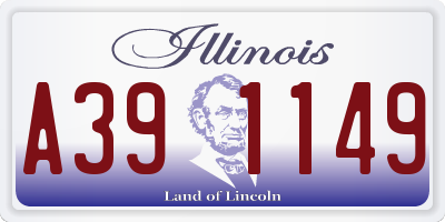 IL license plate A391149