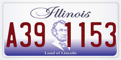 IL license plate A391153