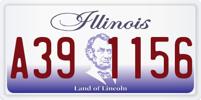 IL license plate A391156