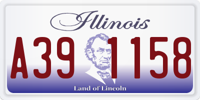 IL license plate A391158
