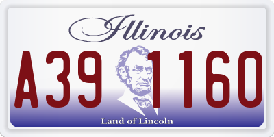 IL license plate A391160