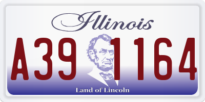 IL license plate A391164