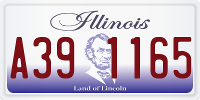 IL license plate A391165
