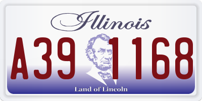IL license plate A391168