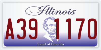 IL license plate A391170