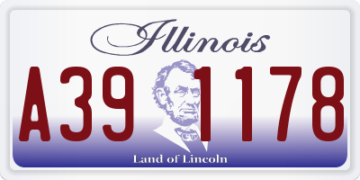 IL license plate A391178