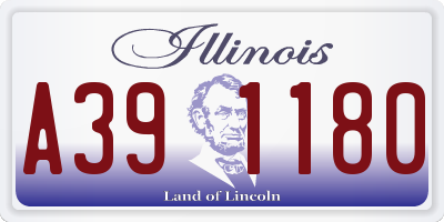 IL license plate A391180