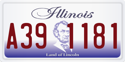 IL license plate A391181
