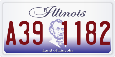 IL license plate A391182